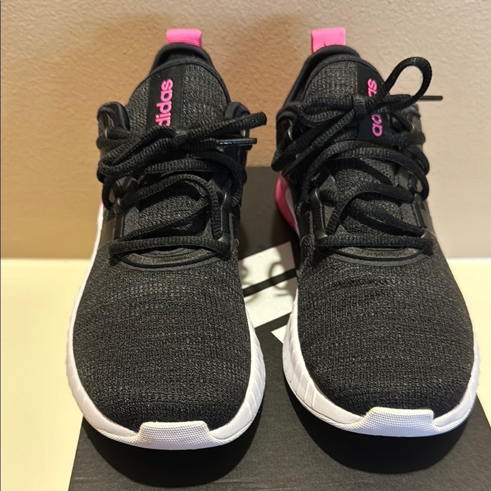 Adidas Kaptir Super Women’s Size 7.5 Running Shoes Black w/ Pink FZ2788 - Picture 4 of 11